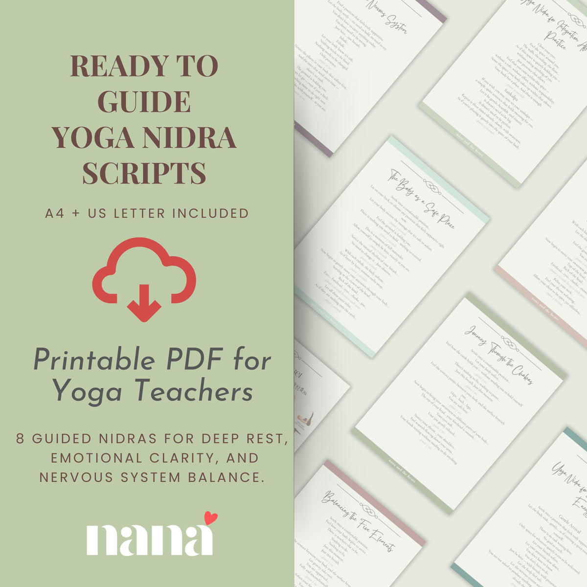 Yoga Scripts Yoga Nidra Collection – Guided Scripts for Yoga Teachers – Nana and the ...